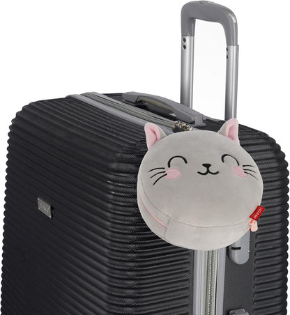 Legami - Travel Pillow with Night Mask, KittyZip Closure, Space Saver, Hook for Convenient Carry, Small Pocket on Back, 16 x 16 cm