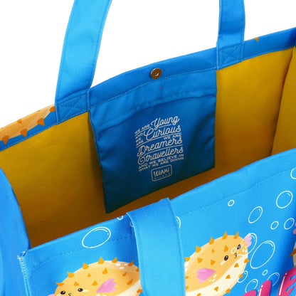 Legami - Borsa Mare Donna, Grande, Beach Bag in Materiale Rinforzato, Borsa da Spiaggia con Chiusura Bottone Magnetico, Tote Bag, Sostiene fino a 15 KG, 44 x 61,5 cm
