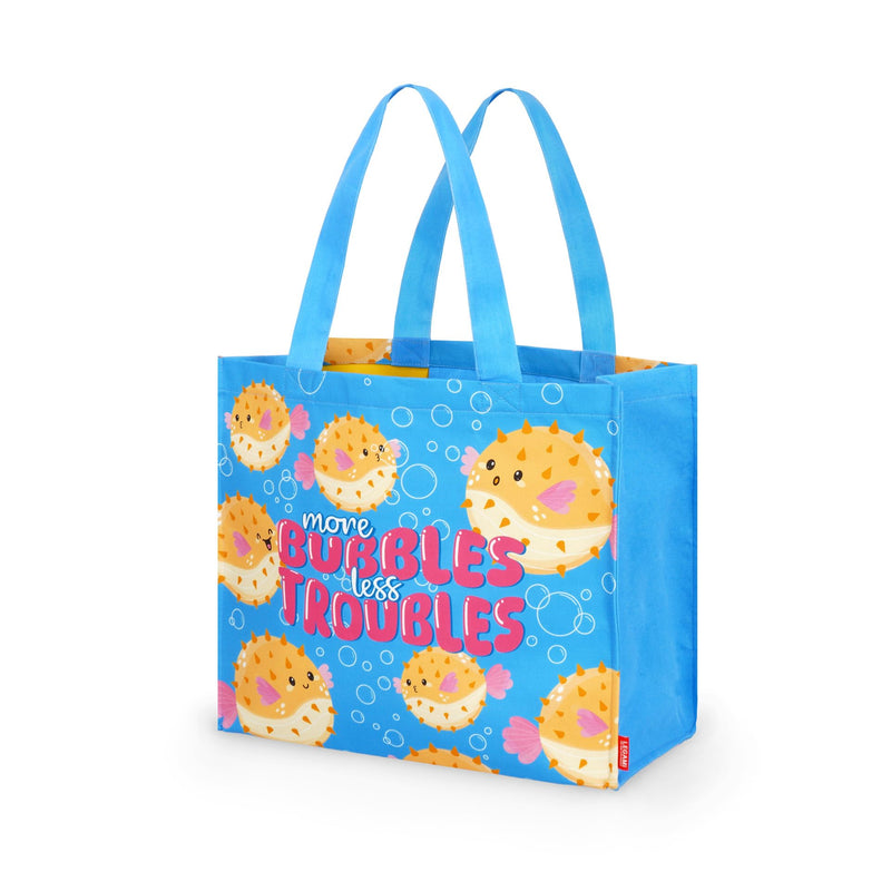 Legami - Borsa Mare Donna, Grande, Beach Bag in Materiale Rinforzato, Borsa da Spiaggia con Chiusura Bottone Magnetico, Tote Bag, Sostiene fino a 15 KG, 44 x 61,5 cm