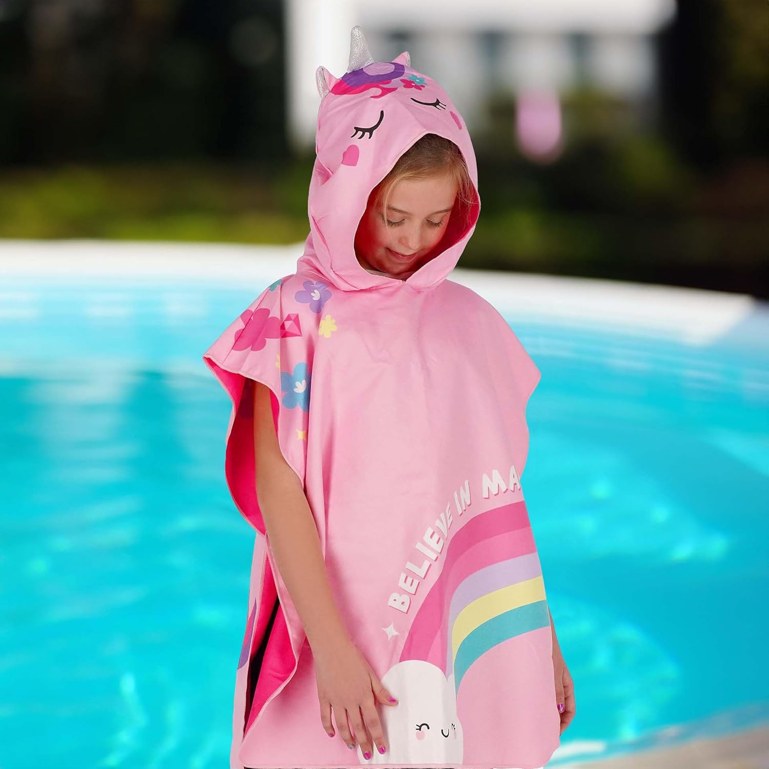 Legami Towelling Poncho For Kids - Unicorn