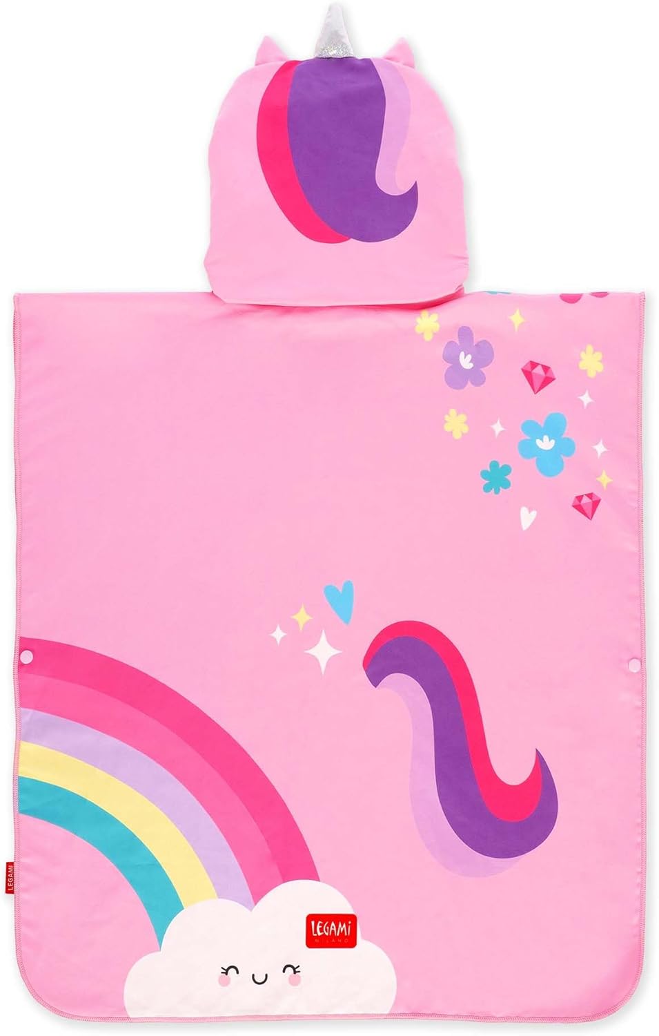 Legami Towelling Poncho For Kids - Unicorn