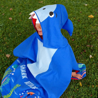 Legami Towelling Poncho For Kids - Shark