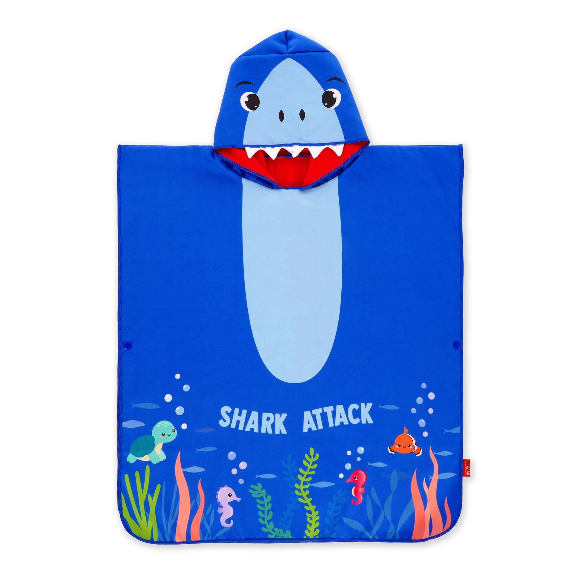 Legami Towelling Poncho For Kids - Shark