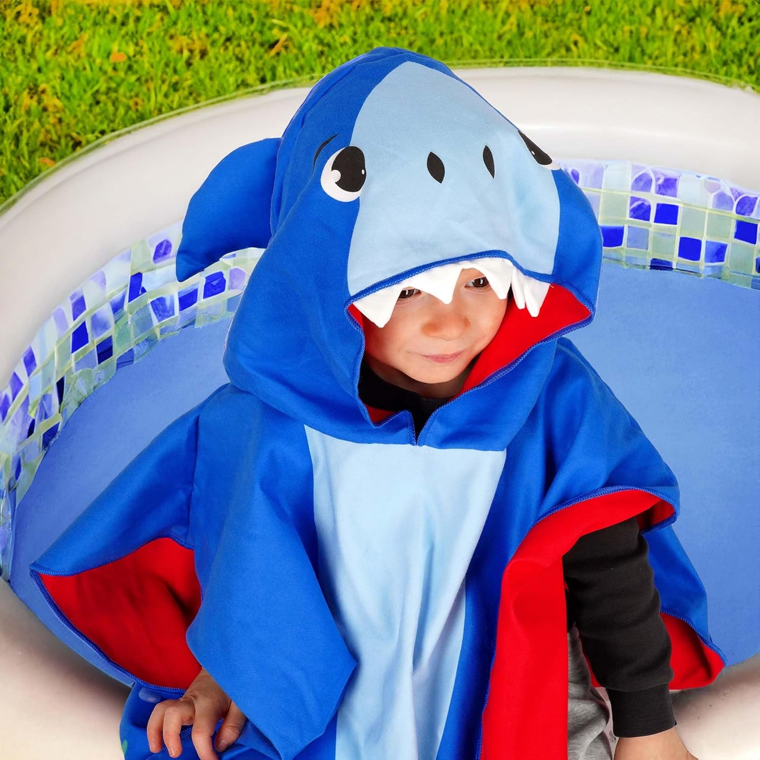 Legami Towelling Poncho For Kids - Shark
