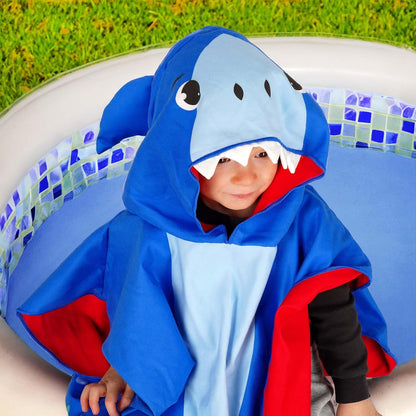 Legami Towelling Poncho For Kids - Shark