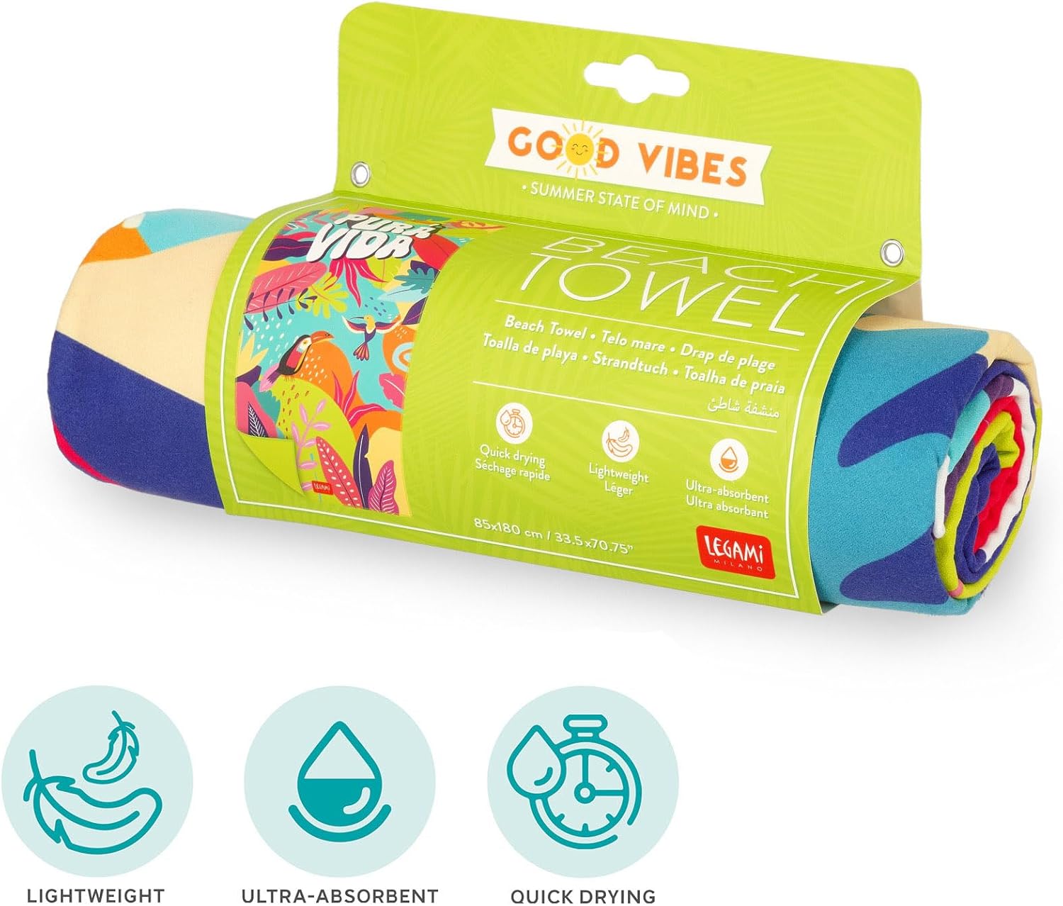 Legami Beach Towel - Pura Vida