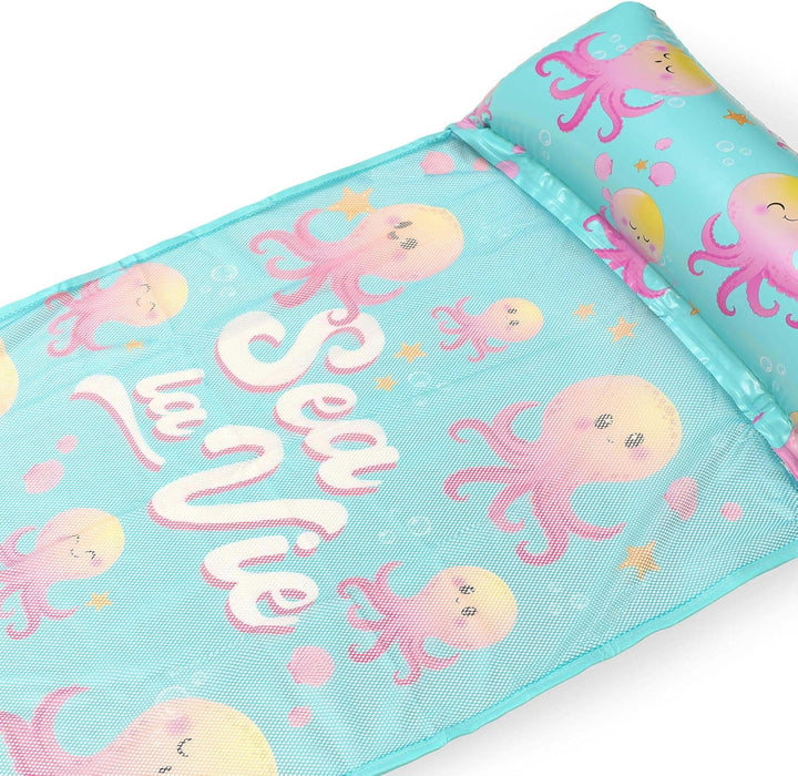 LEGAMI - Inflatable Hammock, Floating Hammock for Swimming Pool, Inflatable Lounger Supports up to 80 kg, Sea Hammock Mattress, 74 x 135 cm