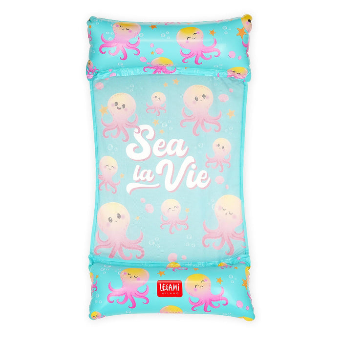 LEGAMI - Inflatable Hammock, Floating Hammock for Swimming Pool, Inflatable Lounger Supports up to 80 kg, Sea Hammock Mattress, 74 x 135 cm