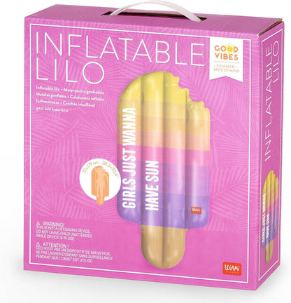 Legami - Colchón Hinchable Marino, Colchón Hinchable Individual, 2 Cámaras de Aire, Soporta hasta 90 Kg Incluye Parche Autoadhesivo para Agujeros Pequeños, 72 x 179 cm