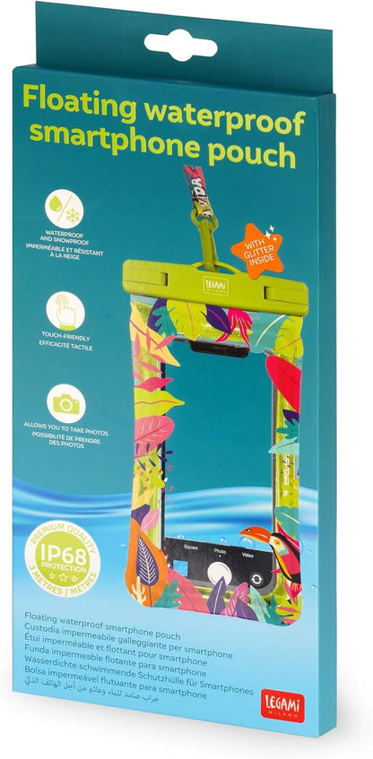 Legami - Waterproof Mobile Phone Case, Floating Case for Smartphone, Waterproof Pouch, Airtight Closure, Touch Screen, Underwater Cover Max 6.5 Inch Screen, 10.6 x 22 x 1.2 cm