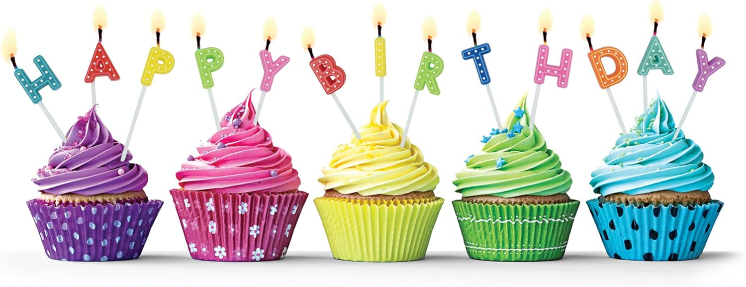 Legami - Cake Candles, Plastic, Birthday Candles, H 7 cm Included Supports, HAP0002