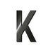 Legami My Initial - Adhesive Metal Letter - K