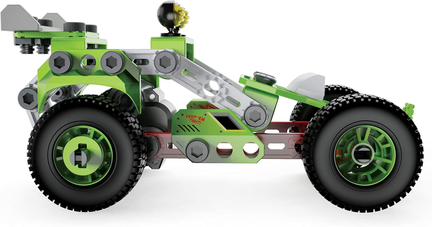 MECCANO Junior, 3-in-1 Deluxe Pull-Back Buggy STEAM Model Building Kit, for Kids Aged 5 and Up