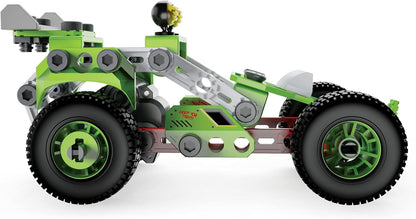 MECCANO Junior, 3-in-1 Deluxe Pull-Back Buggy STEAM Model Building Kit, for Kids Aged 5 and Up