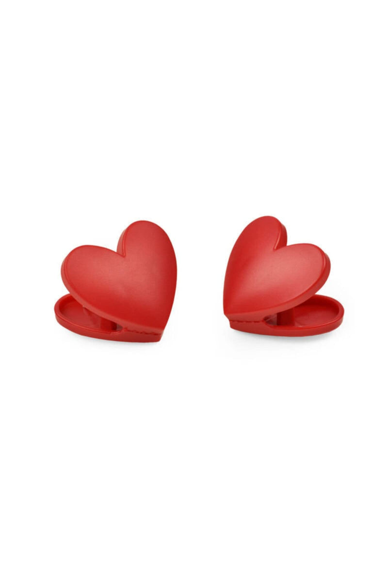 Legami Set of 6 Pack Clips, for Close Packages, 4.5x4 cm, Heart Theme, One Size