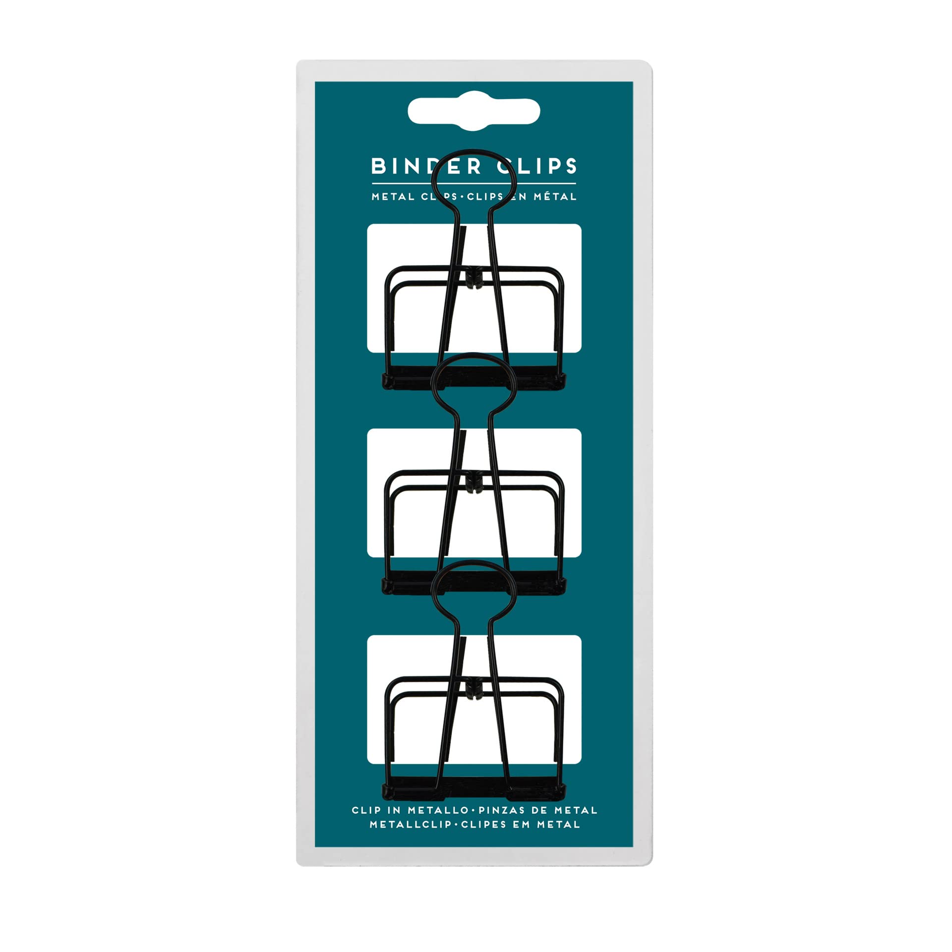 Legami - Set of 3 Large Metal Clips, 3 Metal Pegs, Lock Locker, 5 x 6.5 cm