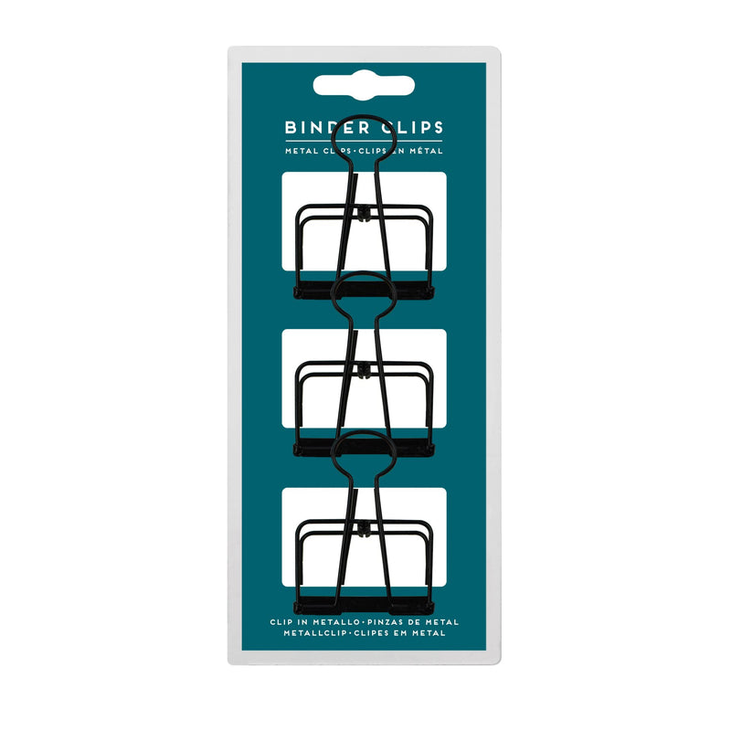 Legami - Set of 3 Large Metal Clips, 3 Metal Pegs, Lock Locker, 5 x 6.5 cm
