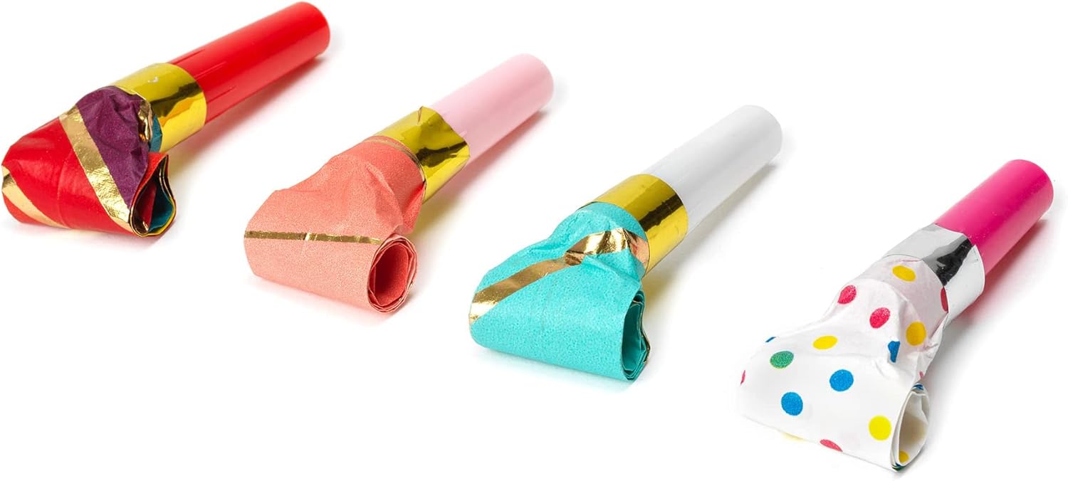 Legami - Birthday Party Decorations Kit, 1 Garland, 1 Crown, 4 Trumpets, 5 Balloons, Straw for Balloon Inflation