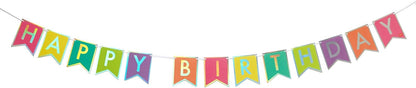 Legami - Birthday Party Decorations Kit, 1 Garland, 1 Crown, 4 Trumpets, 5 Balloons, Straw for Balloon Inflation