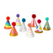 Legami - Set di 8 cappellini da festa, con Pompon e Dettagli glitterati, Taglia Unica, Ø 4,2 cm