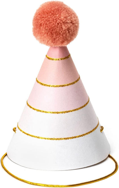 Legami - Set di 8 cappellini da festa, con Pompon e Dettagli glitterati, Taglia Unica, Ø 4,2 cm