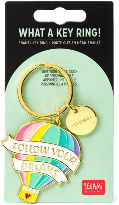LEGAMI Unisex Enamelled Metal Keyring What a Key Ring! Metal Enamel Keyring 7cm Zinc Super Mummy Theme with Spiral Ring Shiny Finish Shiny Colors Pendant to Embellish Bag (pack of 1)