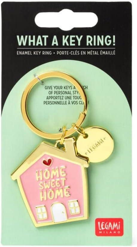 LEGAMI Unisex Enameled Metal Keychain Enamel Metal Keychain, What a Key Ring!, L 7 cm, Zinc, Scooter Theme, Spiral Ring, Polished Finish, Brilliant Colours, Charm for Embellishing the Bag
