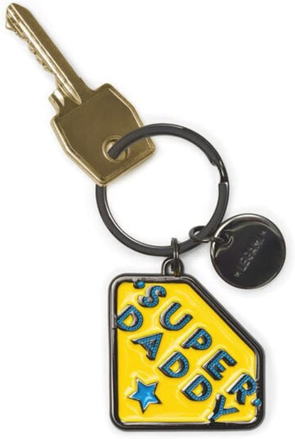 LEGAMI Unisex Enamelled Metal Keyring What a Key Ring! Metal Enamel Keyring 7cm Zinc Super Mummy Theme with Spiral Ring Shiny Finish Shiny Colors Pendant to Embellish Bag (pack of 1)