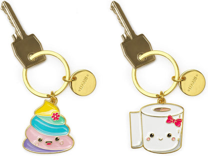 LEGAMI Unisex Enameled Metal Keychain Enamel Metal Keychain, What a Key Ring!, L 7 cm, Zinc, Scooter Theme, Spiral Ring, Polished Finish, Brilliant Colours, Charm for Embellishing the Bag