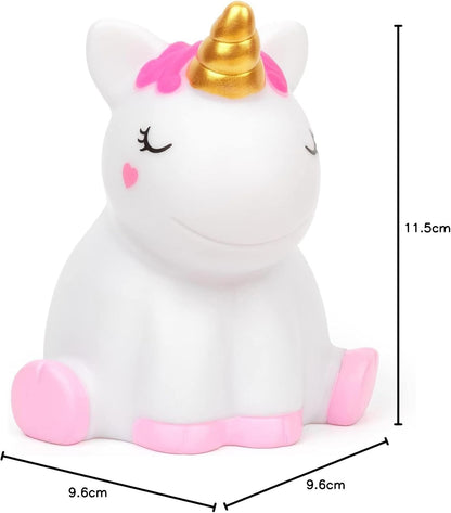Legami - Night Light for Children, 4 Colours, Batteries Included, 20 Hours of Autonomy, 10.5x11.5cm, Unicorn Theme