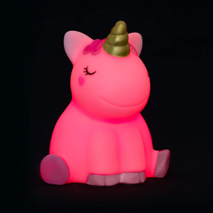 Legami - Night Light for Children, 4 Colours, Batteries Included, 20 Hours of Autonomy, 10.5x11.5cm, Unicorn Theme