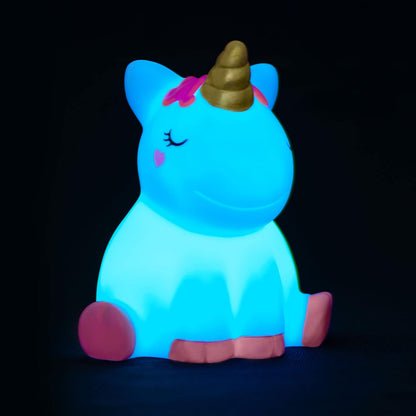 Legami - Night Light for Children, 4 Colours, Batteries Included, 20 Hours of Autonomy, 10.5x11.5cm, Unicorn Theme