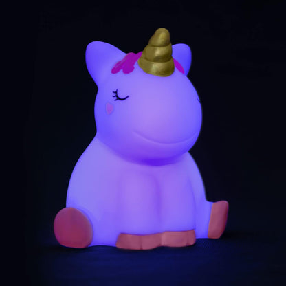 Legami - Night Light for Children, 4 Colours, Batteries Included, 20 Hours of Autonomy, 10.5x11.5cm, Unicorn Theme