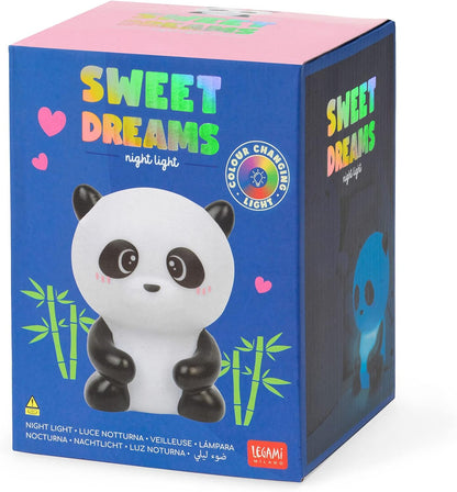Legami - Night Light for Children, 4 Colours, Batteries Included, 20 Hours of Autonomy, 9x11.5cm, Panda Theme