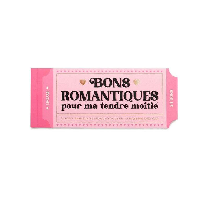 Legami - Book of 24 Romantic Vouchers, Couple of Love Coupons, Romantic Gift Idea for Valentine's Day, Birthday, FSC Paper