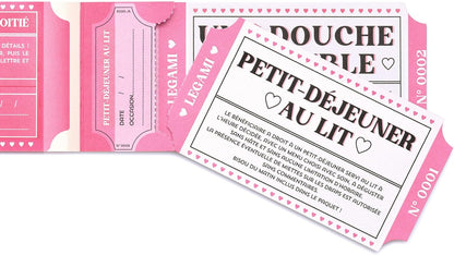 Legami - Book of 24 Romantic Vouchers, Couple of Love Coupons, Romantic Gift Idea for Valentine's Day, Birthday, FSC Paper