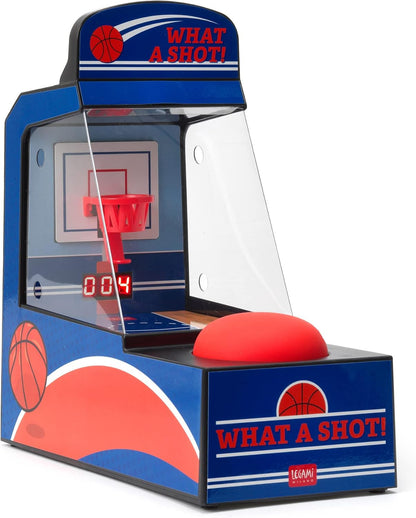 Legami- Mini Arcade di Basket, 3 Intervalli di Gioco 45, 90, 120 Secondi, con Luci e Suoni, 3 Batterie AA Non Incluse, 10X32,5 cm, Unica, BASK0001