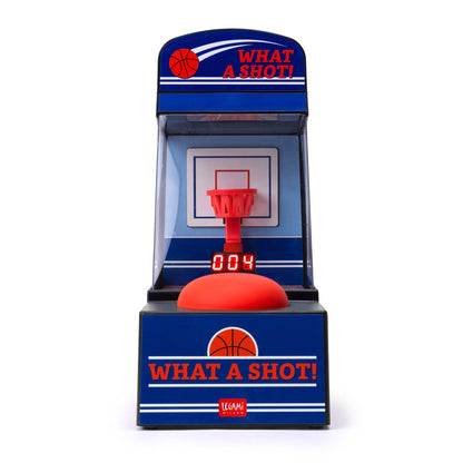 Legami- Mini Arcade di Basket, 3 Intervalli di Gioco 45, 90, 120 Secondi, con Luci e Suoni, 3 Batterie AA Non Incluse, 10X32,5 cm, Unica, BASK0001