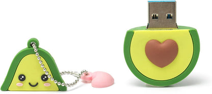 Legami - USB 3.0 stick, 32 GB, ultra fast, Soft PVC coating, 4x4.8 cm, Avocado Theme