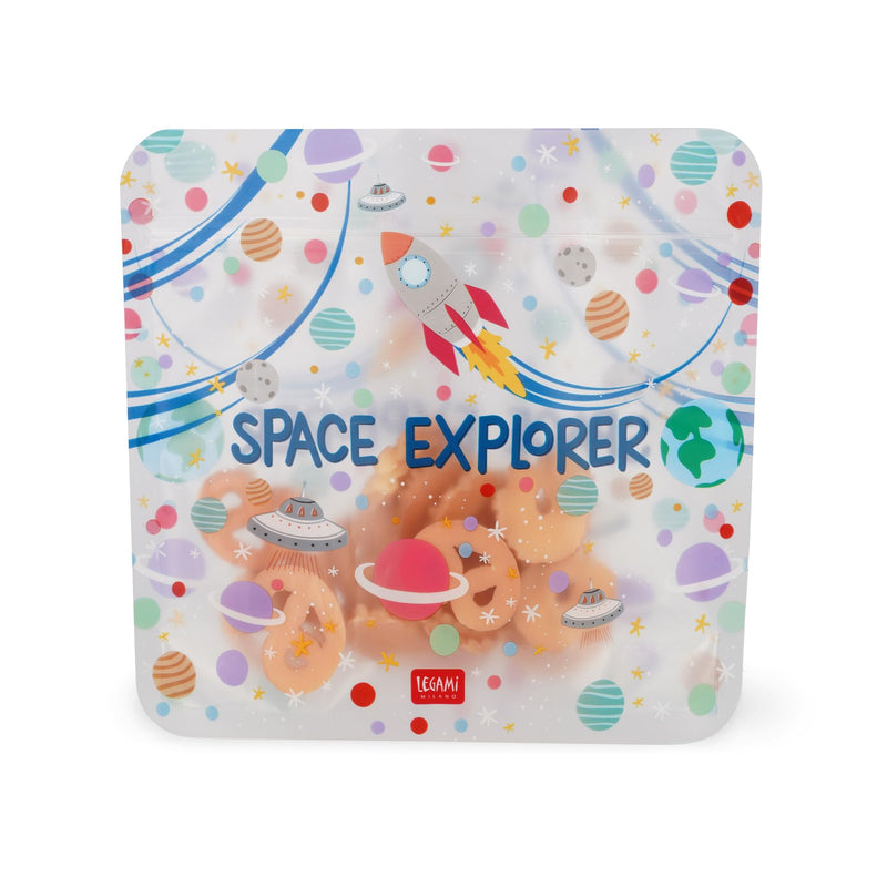 Legami Set of 3 Food Bags, 3 Different Sizes S, M, L, Resealable, Reusable, Dishwasher Safe, Practical Snack Bags