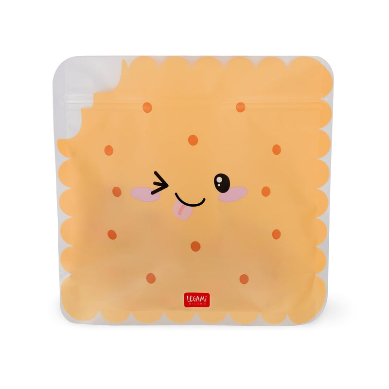 Legami Set di 3 Buste per Alimenti, 3 Diverse Misure S, M, L, Sacchetti Richiudibili, Riutilizzabili, Lavabili in Lavastoviglie, Snack Bags Pratici