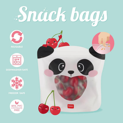 LEGAMI Snack Bags, White, Small, Medium, Large