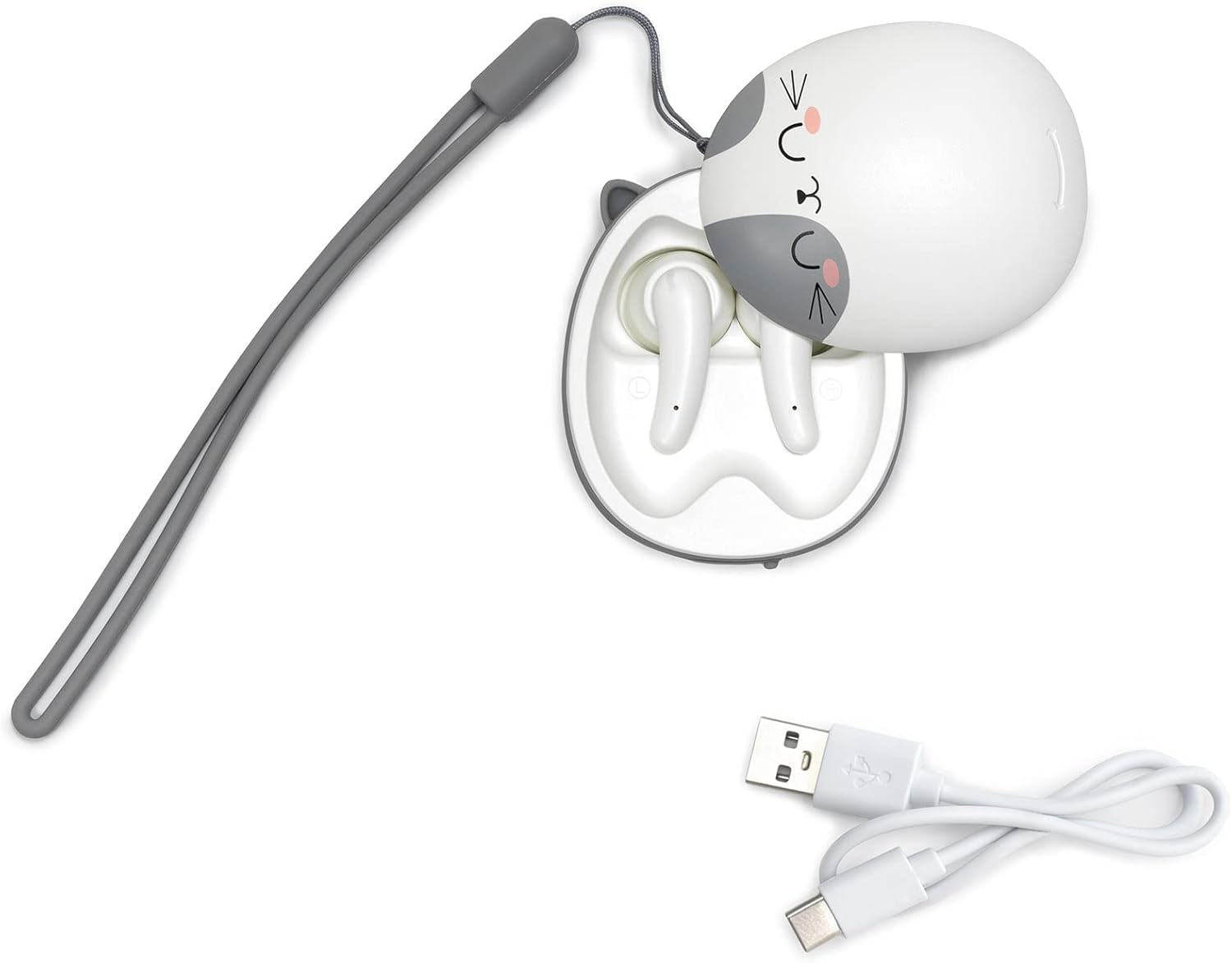 LEGAMI - Bluetooth Headset, Wireless Headphones, 5 Hours Playback, Automatic iOS and Android Connection, Integrated Dual Microphone, Touch Sensor, Charging Cable Included, 5.5 x 6 cm