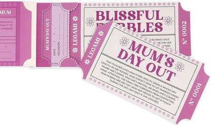 Legami - Blocchetto di 24 Buoni per Mamma in Lingua Inglese, con Attività da fare in Famiglia, Voucher con Perforazione per strappare, Idea Regalo, Tema Mamma, 20,3 x 8,4 cm