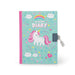 Legami - Secret Diary with Lock, 328 Pages, with Page Marker, in Certified Paper, 11 x 15.5 cm, Unicorn Theme