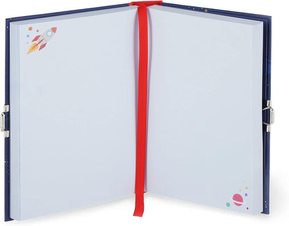 Legami - Secret Diary with Lock, 328 Pages with Page Marker, in Certified Paper, 11 x 15.5 cm, Space Theme
