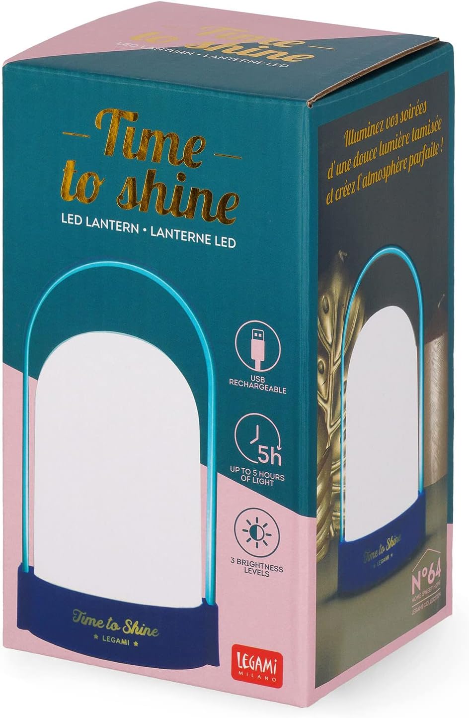 Legami - LED lamp, warm white, USB charging, 3 brightness levels, portable