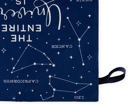 LEGAMI - Stars Theme Fitness Towel, Microfibre Gym Towel, Compact, Quick Drying, Ultra Absorbent, Ultra Light, Blue, 45 x 80 cm