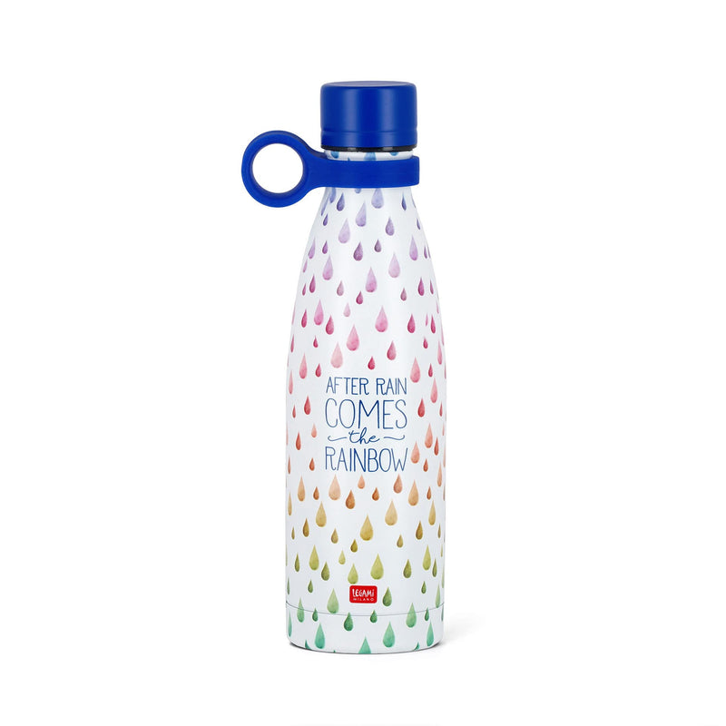 Legami - Bottiglia Termica, 500 ml, Borraccia leggera e resistente, Chiusura ermetica,12 Ore Bevande calde 24 Ore fredde, ecologica, Manico in Silicone rimovibile, in Acciaio inox, senza BPA