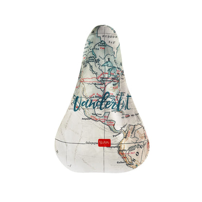 Legami - Bicycle Seat Cover, Water Repellent, Universal Fit, Rainproof, Dustproof, Edging with Elastic, 23 x 26 cm, Travel Theme